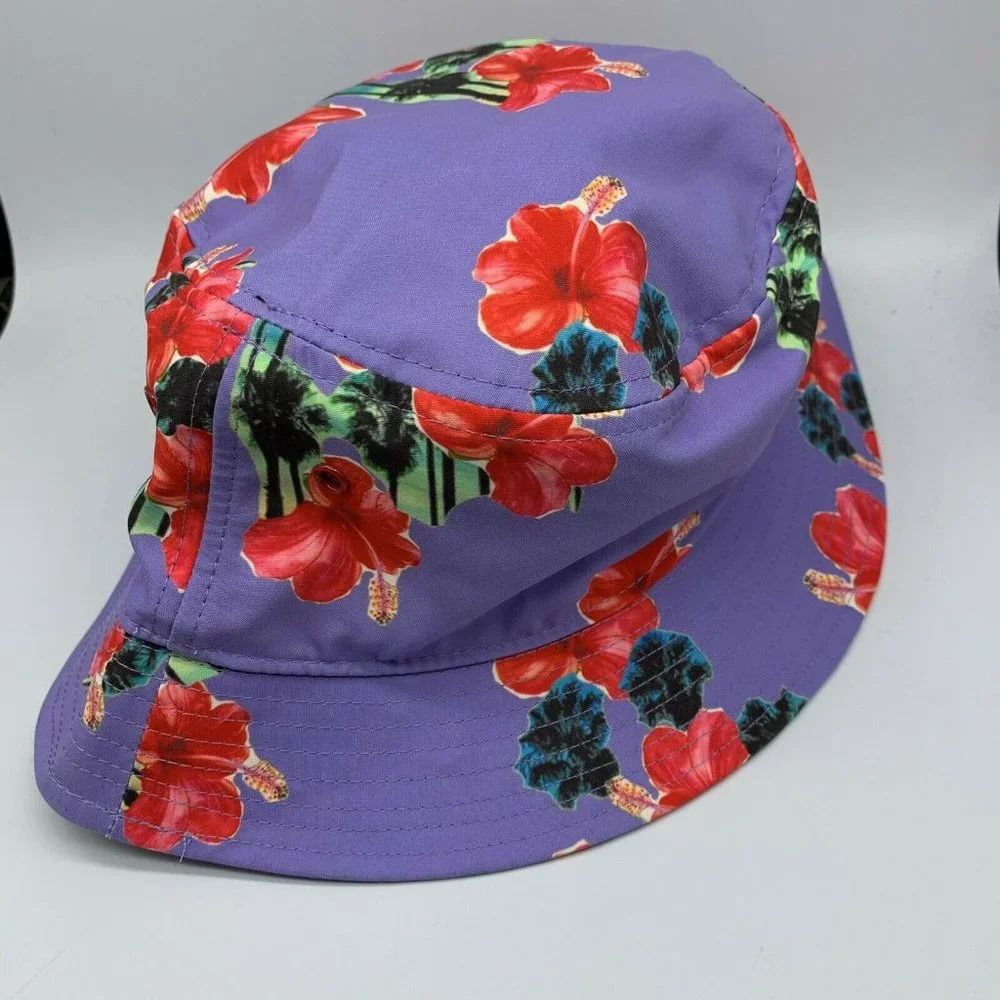 Hawaiian Floral Medium New Era Bucket Hat Cap